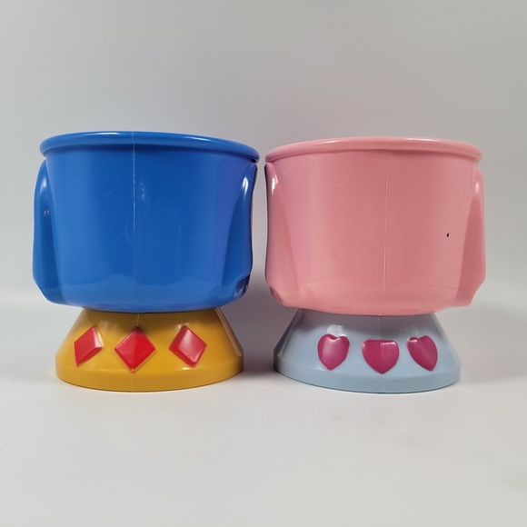 VTG Ringling Brothers‎ Circus Romeo Blue & Juliette Pink Elephant Child Mug Cups - Picture 4 of 8